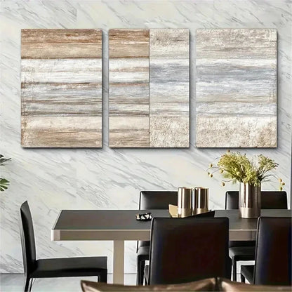 3pcs Neutral Coastal Continuous Perfect Wall Art Set Canvas Framed 50x70cm - High Quality Print 100% Australian Made Wall Canvas Ready to Hang