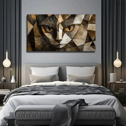 Hero Cat Modern Bohemian Wall Art Canvas Office Home Room Framed 120x60cm