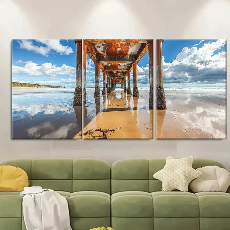 3pcs Australia Great Ocean Road Print Metal Print Ready to Hang Art - Bella Home Decor