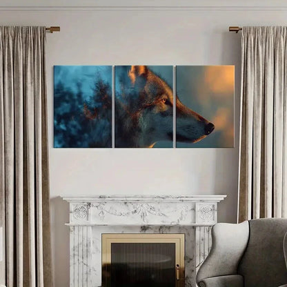 3pcs Wildlife Decor Forest Scene Metal Print Ready to Hang Art - Bella Home Decor