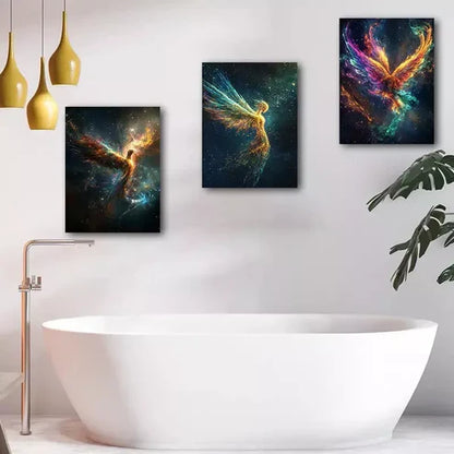 3pcs Fantasy Phoenix Wall Art Canvas Unframed - High Quality Print 100% Australian Made Wall Canvas