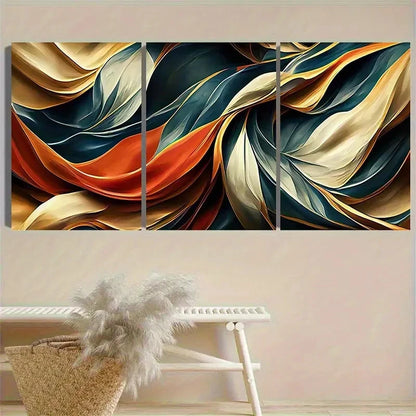 3pcs Fluid Abstract Art Wall Art Set Canvas Framed 50x70cm - High Quality Print 100% Australian Made Wall Canvas Ready to Hang - Bella Home Decor
