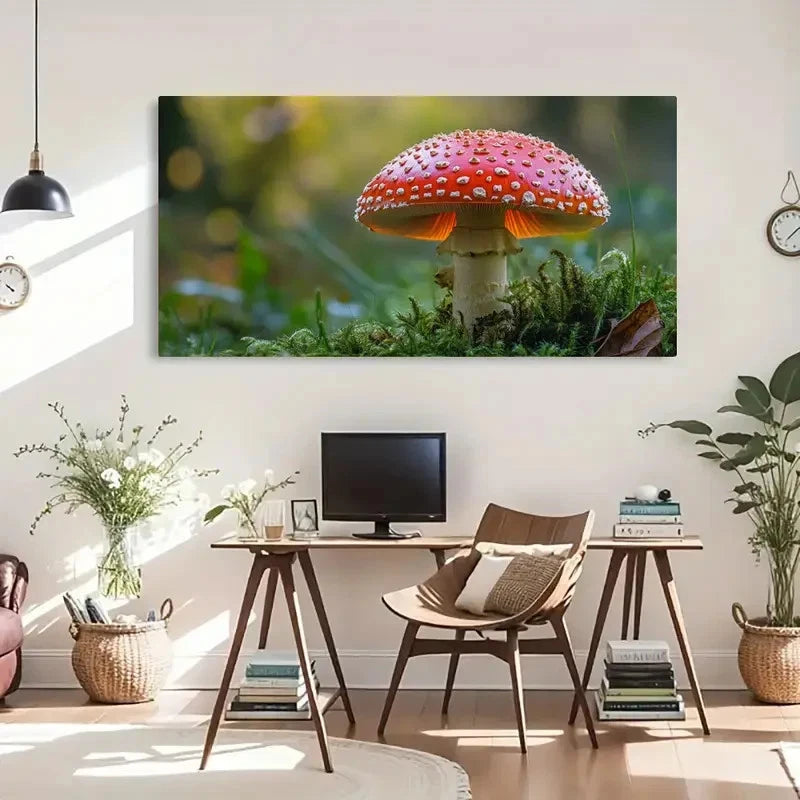 Vibrant Red White Natural Foral Wall Art Canvas Office Home Room Framed 120x60cm - Bella Home Decor