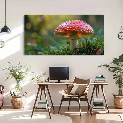 Vibrant Red White Natural Foral Wall Art Canvas Office Home Room Framed 120x60cm - Bella Home Decor