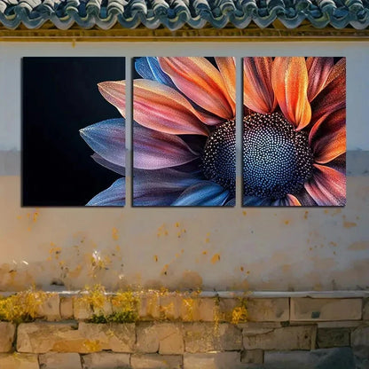3pcs Vibrant Beautiful Sunflowers Modern Design Metal Print Ready to Hang Art - Bella Home Decor