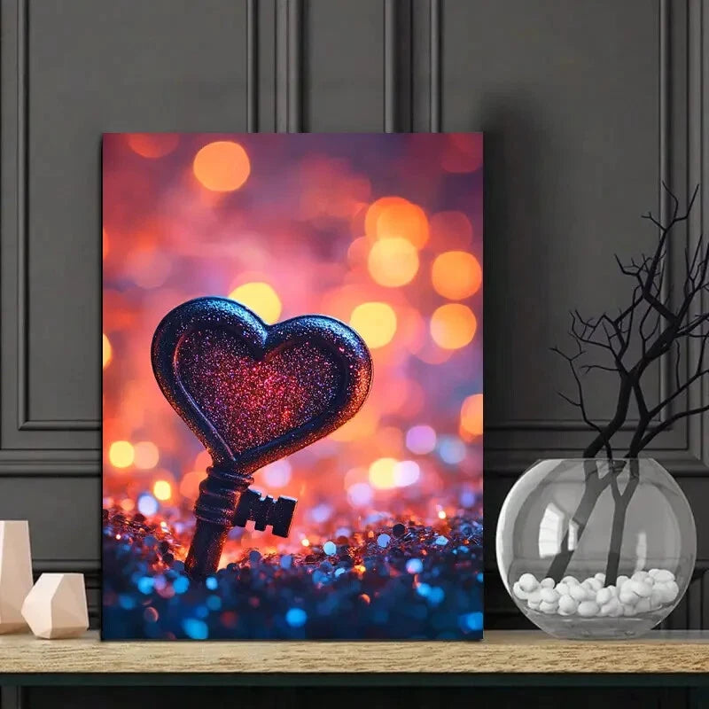 Key with an Intricate Design Is Lying on The Ground  40x60cm Metal Print Ready to Hang