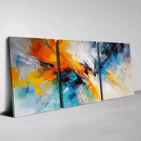 3pcs Modern Beautiful Abstract Colors Painting Wall Art Canvas Unframed - High Quality Print 100% Australian Made Wall Canvas