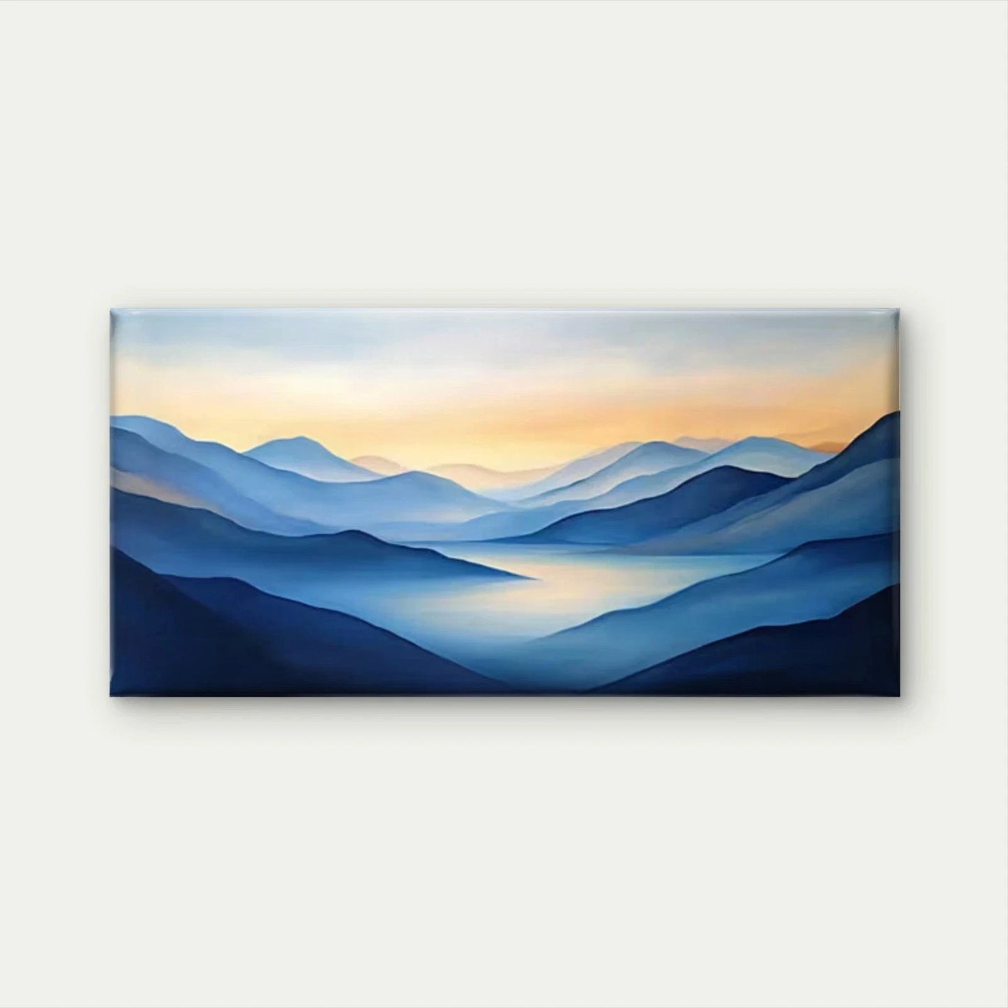 Abstract Mountain Scenery Wall Art Canvas Office Home Room Framed 120x60cm