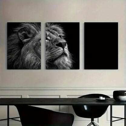 3pcs Black and White Dark Beautiful Metal Print Ready to Hang Art - Bella Home Decor