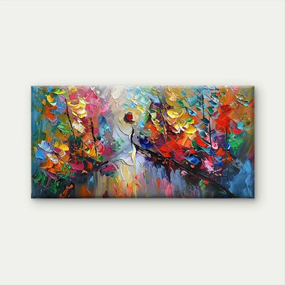 Abstract Palette Brushstroke Wall Art Canvas Office Home Room Framed 120x60cm