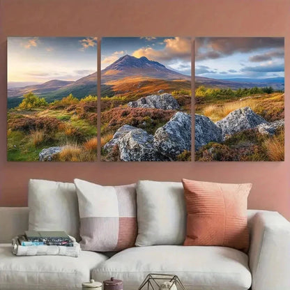 3pcs Isle of Arran Goatfell Glen Rosa Design Metal Print Ready to Hang Art