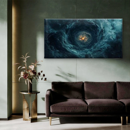 Ocean’s North Star Wall Art Canvas Office Home Room Framed 120x60cm - Bella Home Decor