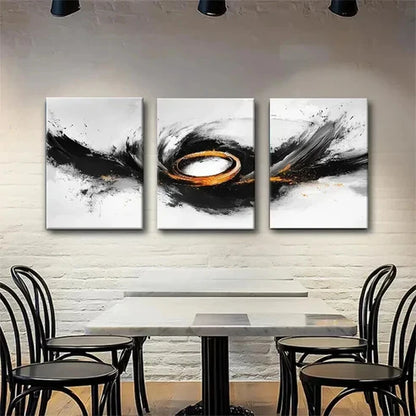 3pcs Modern Abstract Swirl Dynamic Perfect Wall Art Set Canvas Unframed - High Quality Print 100% Australian Made Wall Canvas