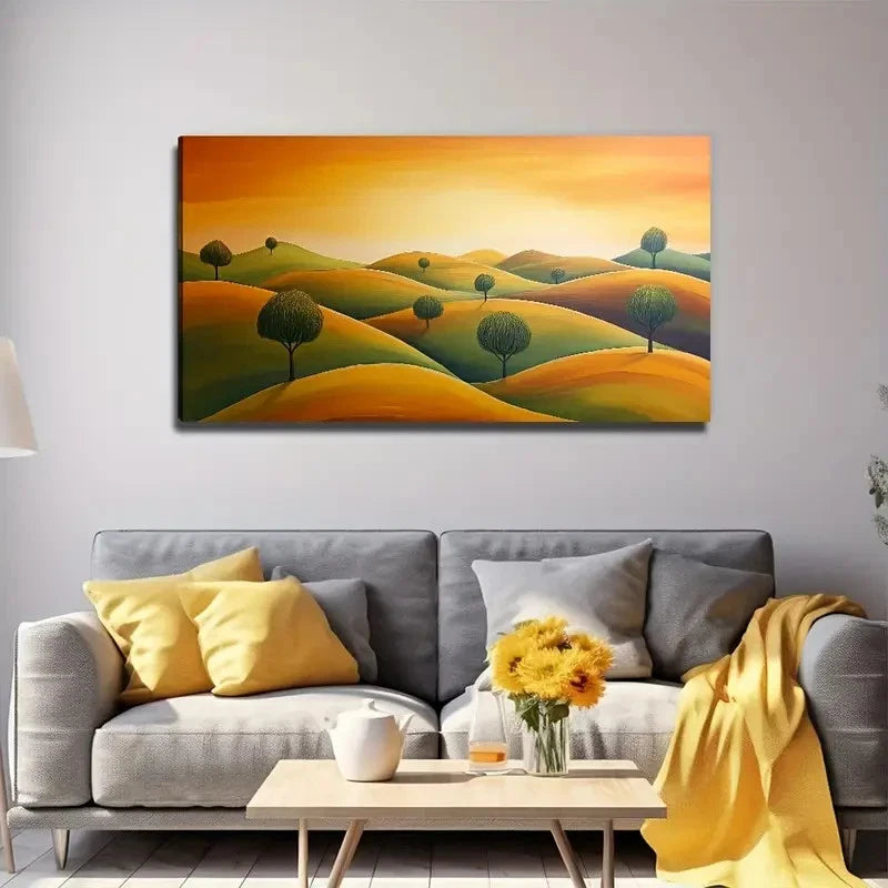 Mountain Landscape Modern Wall Art Canvas Office Home Room Framed 120x60cm