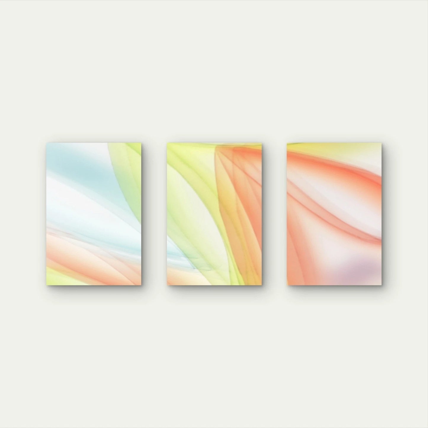 3pcs Abstract Pastel Wave Pattern Wall Art Set Canvas Framed 40x60cm - High Quality Print 100% Australian Made Wall Canvas Ready to Hang