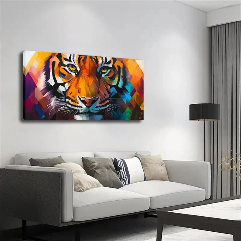 The Unique Majesty Of A Tiger Wall Art Canvas Office Home Room Framed 120x60cm - Bella Home Decor