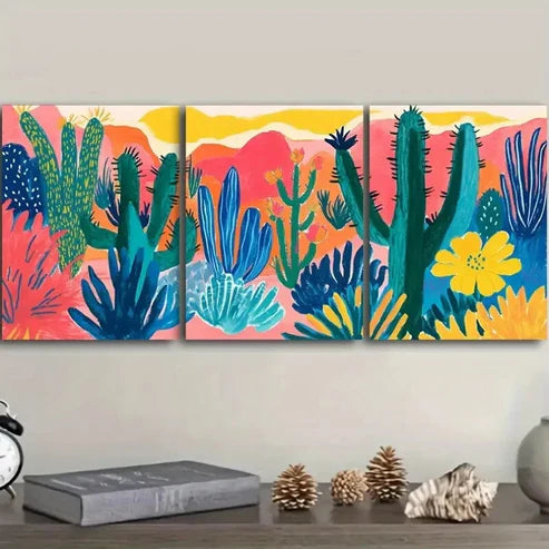 3pcs Luxurious, Mushroom Garden Wall Art Set Canvas Unframed - High Quality Print 100% Australian Made Wall Canvas