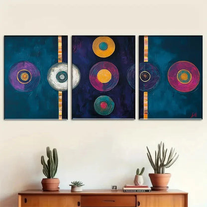 3pcs Abstract Decorative Art Modern Minimalist Metal Print Ready to Hang Art - Bella Home Decor