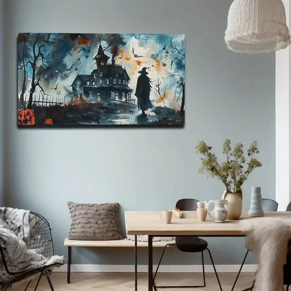 Halloween Pumpkin Decoration Wall Art Canvas Office Home Room Framed 120x60cm