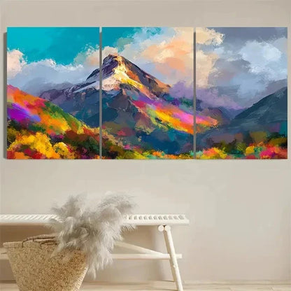 3pcs Mount in Switzerland, Mountain  Wall Art Set Canvas Unframed - High Quality Print 100% Australian Made Wall Canvas