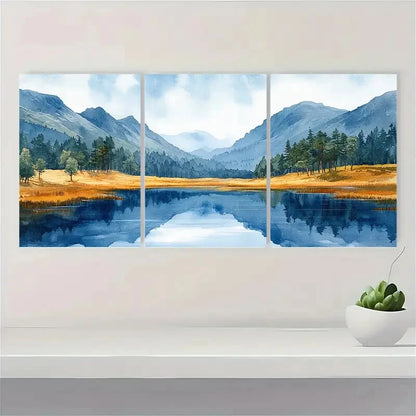 3pcs Ireland Painting Wicklow Mountains Art Metal Print Ready to Hang Art - Bella Home Decor