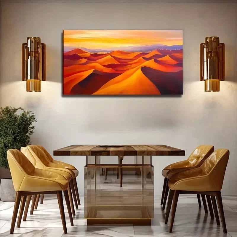 Rolling Sand Dunes Nature Wall Art Canvas Office Home Room Framed 120x60cm
