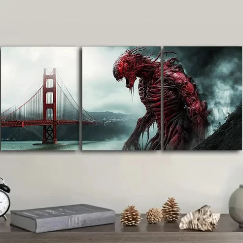 3pcs Dissecting Alien Life Wall Art Canvas Unframed - High Quality Print 100% Australian Made Wall Canvas - Bella Home Decor