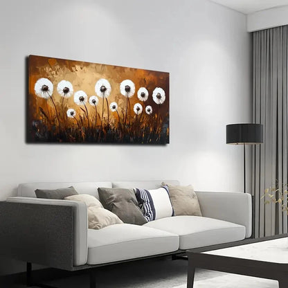 Brown Warm Color Gradation Wall Art canvas office home room framed 120x60cm