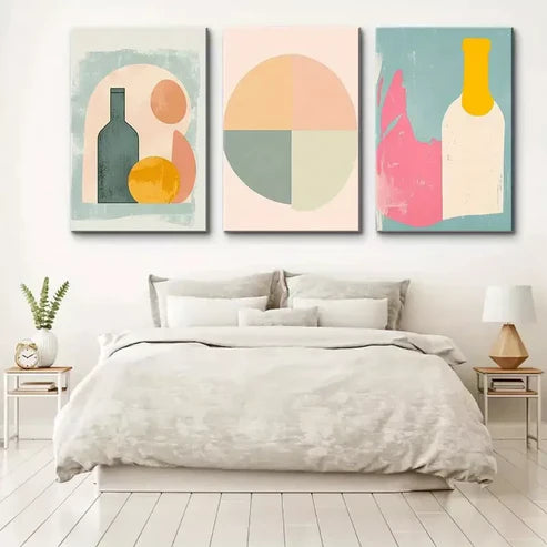 3pcs Fashion Abstract Wall Art Set Canvas Unframed - High Quality Print 100% Australian Made Wall Canvas