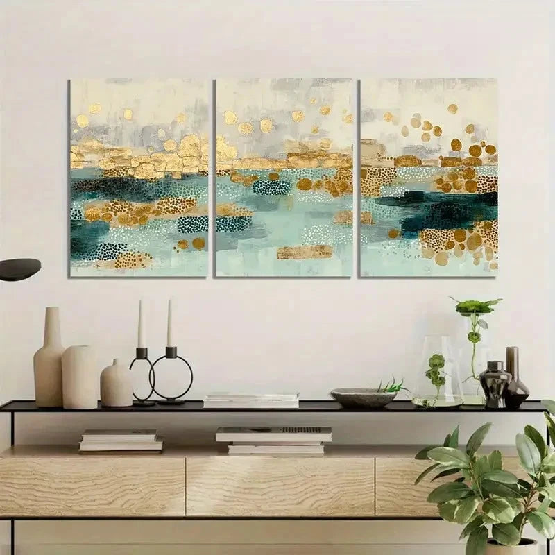 3pcs Coastal Landscape Abstract Beach Scene Metal Print Ready to Hang Art - Bella Home Decor