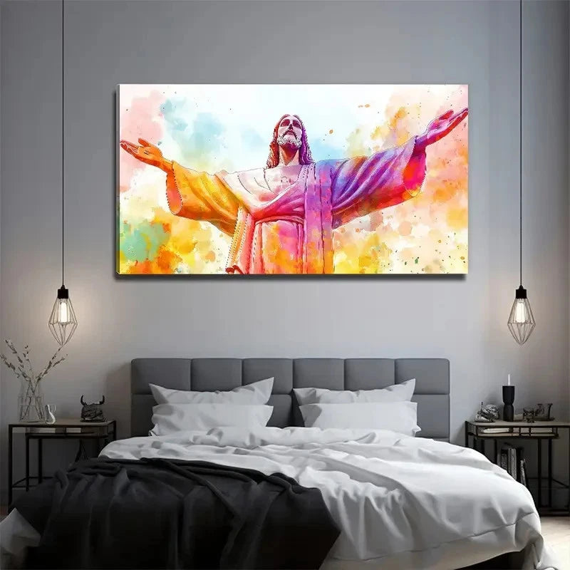 Sacred Stone Statue Suitable Wall Art Canvas Office Home Room Framed 120x60cm