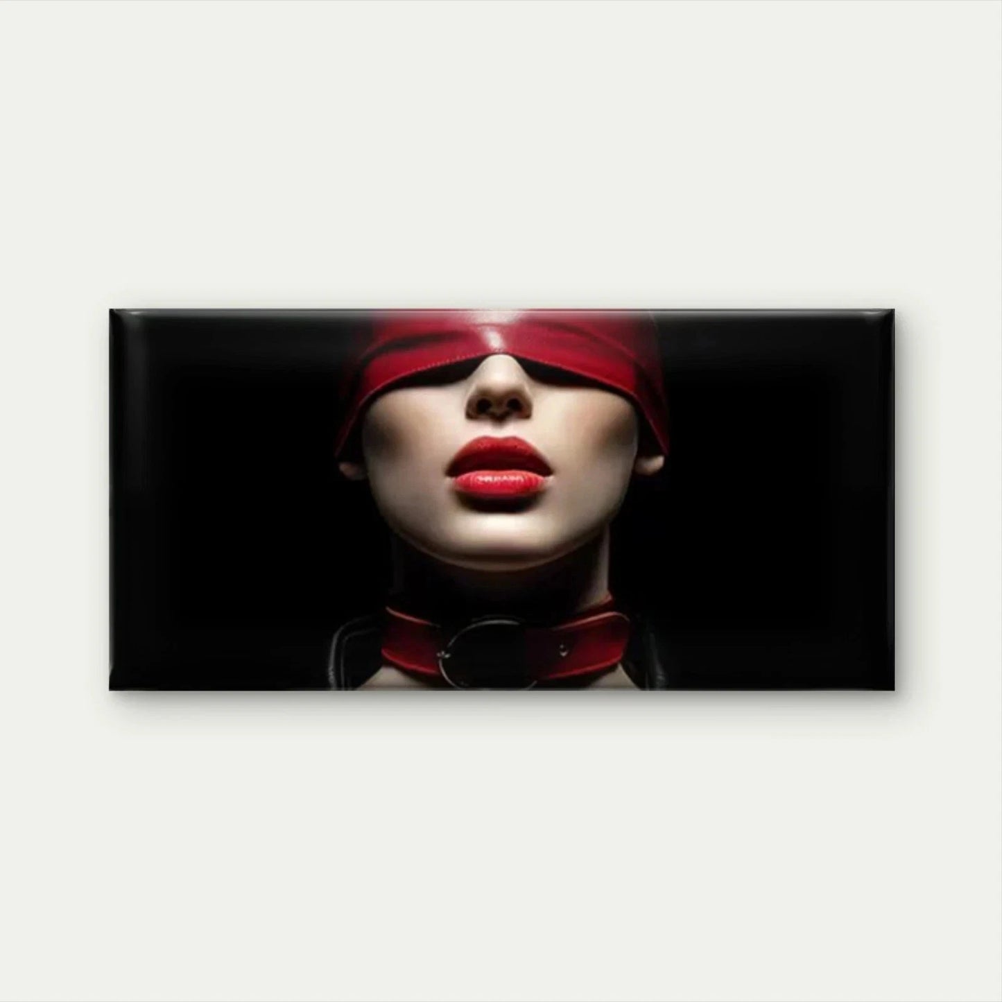 Elegant Red Lingerie Woman Wall Art Canvas Office Home Room Framed 120x60cm