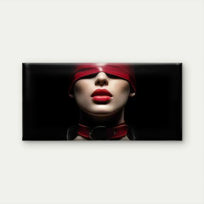 Elegant Red Lingerie Woman Wall Art Canvas Office Home Room Framed 120x60cm