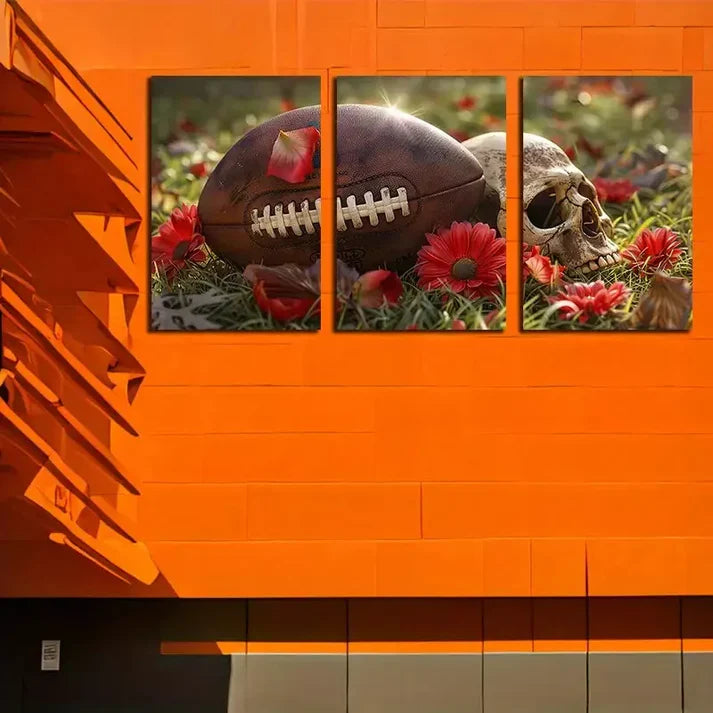 3pcs Skeletons & Flowers Wall Art Canvas Unframed - High Quality Print 100% Australian Made Wall Canvas