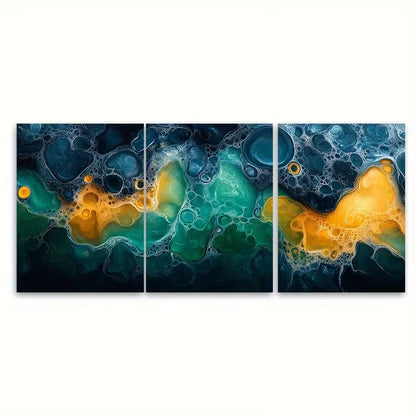 3pcs Celestial Spacecraft Metal Print Ready to Hang Art - Bella Home Decor