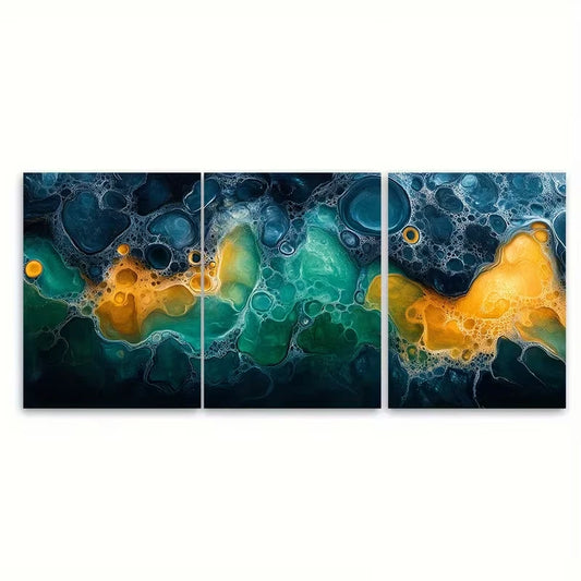 3pcs Celestial Spacecraft Metal Print Ready to Hang Art - Bella Home Decor