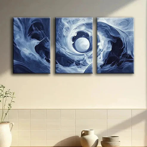 3pcs Abstract Digital Dark Light Perfect Wall Art Set Canvas Unframed - High Quality Print 100% Australian Made Wall Canvas - Bella Home Decor