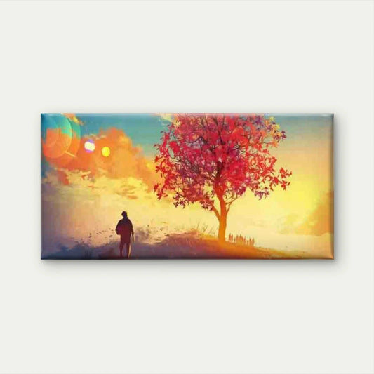 Minimalist Sunset Landscape Wall Art Canvas Office Home Room Framed 120x60cm