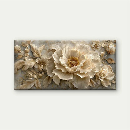 Botanical & Geometric Floral Wall Art Canvas Office Home Room Framed 120x60cm