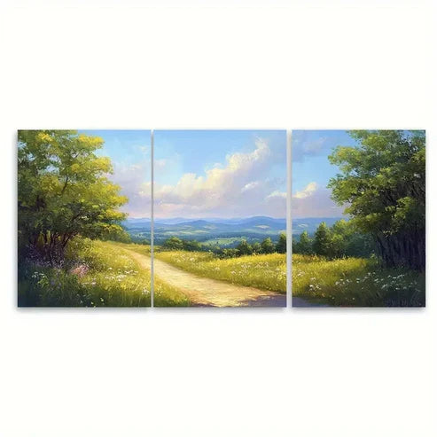 3pcs Invitation Impressionist Painting Landscape Wall Art Canvas Unframed - High Quality Print 100% Australian Made Wall Canvas