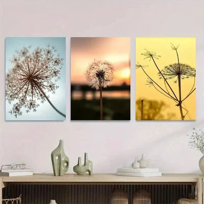 3pcs Vibrant Sunset & Golden Hour Scenes Wall Art Set Canvas Unframed - High Quality Print 100% Australian Made Wall Canvas