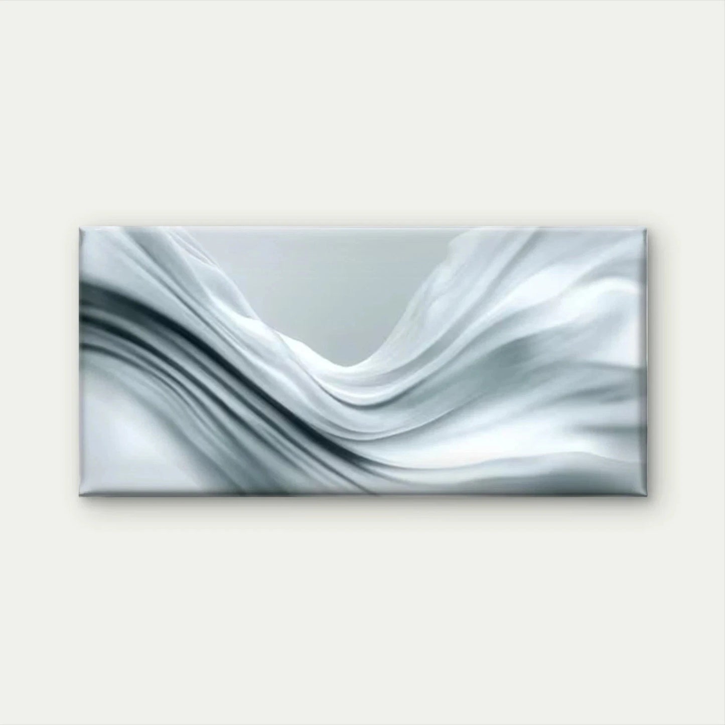 Abstract Flowing with Light Gra Wall Art Canvas Office Home Room Framed 120x60cm
