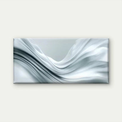 Abstract Flowing with Light Gra Wall Art Canvas Office Home Room Framed 120x60cm