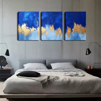 3pcs Abstract Color Patterns Wall Art Set Wall Art Canvas Unframed - High Quality Print 100% Australian Made Wall Canvas - Bella Home Decor