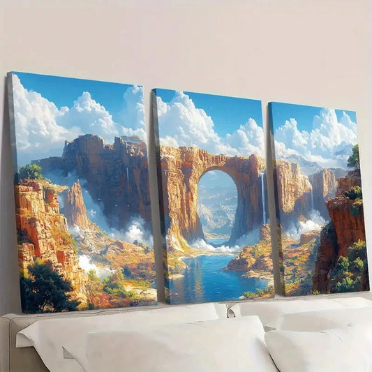 3pcs Nature Art Unique Art A Wall Art Set Canvas Framed 40x60cm - High Quality Print 100% Australian Made Wall Canvas Ready to Hang