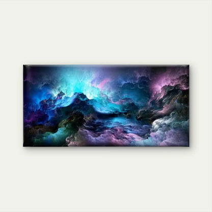 Colored Clouds Line Cosmic Wall Art Canvas Office Home Room Framed 120x60cm