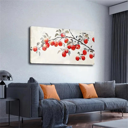 Fruits Mixed With Green Leaves Wall Art Canvas Office Home Room Framed 120x60cm - Bella Home Decor
