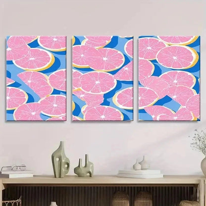 3pcs Humorous Abstract Pattern Wall Art Set Canvas Framed 40x60cm - High Quality Print 100% Australian Made Wall Canvas Ready to Hang