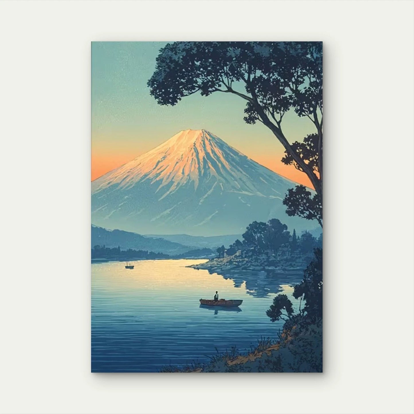 Hiroaki Takahashi Mount Fuji from Lake Yamanaka Metal Print Ready to Hang