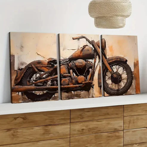 3pcs Modern Art Golden Leaf Floral Light Luxury Wall Art Set Canvas Unframed - High Quality Print 100% Australian Made Wall Canvas